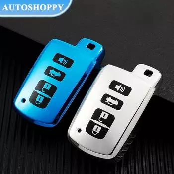 Чехол для дистанционного ключа из ТПУ для Toyota Avalon Camry Corolla RAV4 Highlander Auris CHR Land Cruiser, автоаксессуары красный