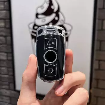 Чехол для дистанционного ключа из ТПУ для BMW E90 E60 E70 E87 3 5 6 серии M3 M5 X1 X5 X6 Z4 E71 E72 E88 E89 E91 E92, аксессуары серый