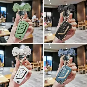 Чехол для дистанционного ключа из ТПУ для автомобиля, аксессуары для Toyota Fortuner Revo Atis Innova Levin Camry Reiz Highlander Corolla чёрный