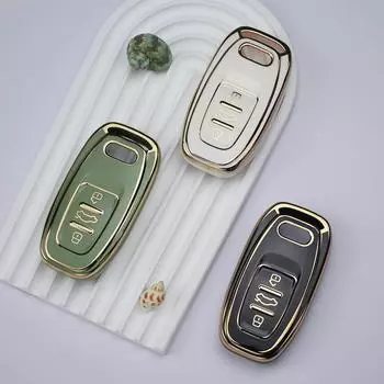 Чехол для дистанционного ключа из ТПУ для автомобиля, брелок для Q3 Q5 Q7 S4 S5 S6 S7 S8 R8 TT A1 A3 A4 A5 A6 A7 A8, аксессуары Quattro Key Case белый