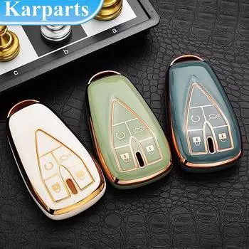 Чехол для дистанционного ключа из ТПУ с 3, 4, 5 кнопками для Changan CS35 Plus CS55 Plus CS75 Plus 2019 2020, защитный чехол для ключей, держатель для сумки 3 Buttons чёрный