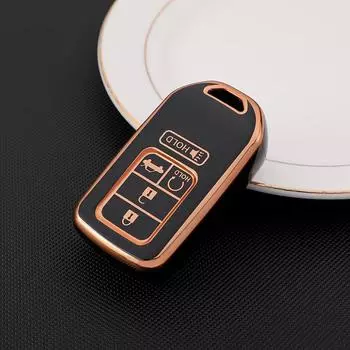 Чехол для дистанционного ключа из ТПУ с 2, 3, 4, 5 кнопками для Honda CRV CR-V Fit Civic Accord HR-V HRV City Odyssey XR-V, защитный чехол-держатель 2 Button Key Case белый