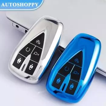 Чехол для дистанционного ключа из ТПУ с 3, 4, 5 кнопками для Changan CS35 Plus CS55 Plus CS75 Plus 2019 2020, защитный чехол для ключей, держатель для сумки красный