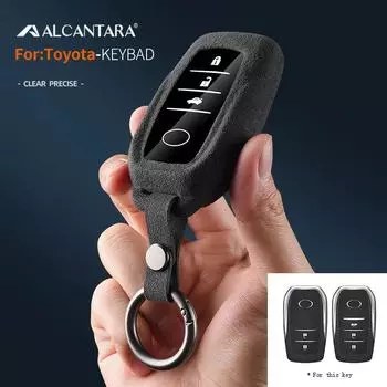 Чехол для дистанционного ключа от машины из замши Alcantara Coverk для Toyota Prado Crown Camry Corolla Sienna Highlander RAV4