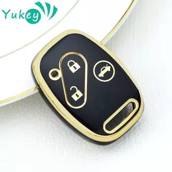 Чехол для дистанционного ключа с 3 кнопками, чехол из ТПУ для Honda Accord CRV Civic Pilot Insight Ridgeline чёрный