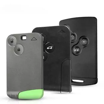 Чехол для дистанционного смарт-ключа для Renault Laguna Clio Koleos, корпус смарт-карты, 2/3/4 кнопки со вставкой, маленький лезвие ключа Model 3