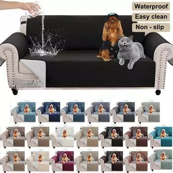 Чехол для дивана 1/2/3/4 местный водонепроницаемый, утолщенный, чехлы для диванов, нескользящие чехлы для гостиной, моющиеся чехлы для кресел 1 Seat(53cm)