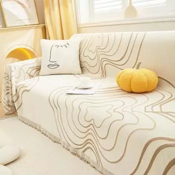 Чехол для дивана All-Inclusive Four Seasons Universal Chenille Anti-Cat s Paw Dustproof Sofa Towel Full Cover Fabric 180*130cm