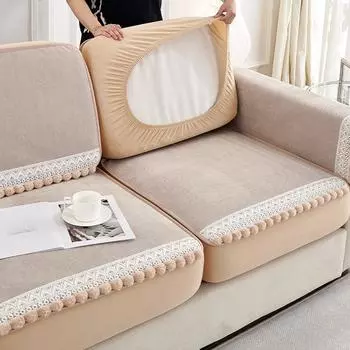 Чехол для дивана All-Inclusive Universal Sofa Four Seasons Universal Modern Simple Chenille Non-Slip Sofa Cushion 60*60cm
