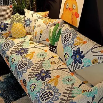 Чехол для дивана Bohemia Geometric, полотенце, хлопковая ткань, мультяшный нескользящий чехол для дивана, угловое полотенце, коврики для гостиной 70x70cm 1pcs