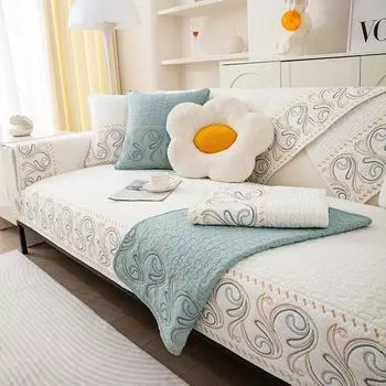 Чехол для дивана Bohemia Geometric, вышитый в скандинавском стиле, универсальный хлопковый чехол для дивана, нескользящая подушка для дивана, полотенце 1 шт. A 70x70