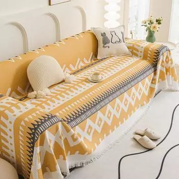 Чехол для дивана Bohemia, пледы для гостиной, современный плед для пикника, чехол для вафельного одеяла, диваны Fundas 180x130cm