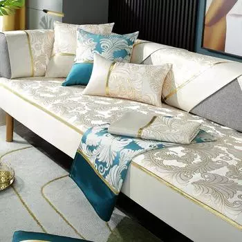 Чехол для дивана, чехол All-inclusive European High-end, подушка для спинки Toffee, чехол для полотенца, ткань, подушка для дивана, Four Seasons Universal Pillowcase синий