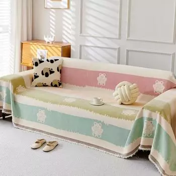 Чехол для дивана, чехол для дивана, универсальный, Four Seasons, полотенце для дивана из шенилла, подушка для дивана из мультфильма, пылезащитный чехол для дивана, одеяло для дивана 180*130cm