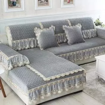 Чехол для дивана Crystal Plush, съемный, для домашних животных, собак, детей, коврики, протектор для кружевной кромки кресла, нескользящий, моющийся, чехлы для подлокотников, чехлы для диванов armrest 40x70cm 1pcs