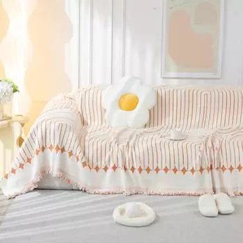 Чехол для дивана для домашних животных, пылезащитное одеяло для дивана с защитой от кошек для гостиной, чехол для дивана с геометрической линией, двухсторонний диван-полотенце 180x130