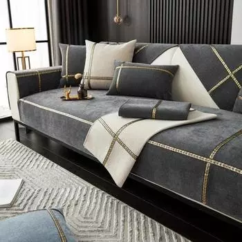 Чехол для дивана для гостиной, чехол для дивана из синели, скандинавская подушка для дивана, нескользящее полотенце для дивана, L-образный защитный чехол для дивана 70x70cm