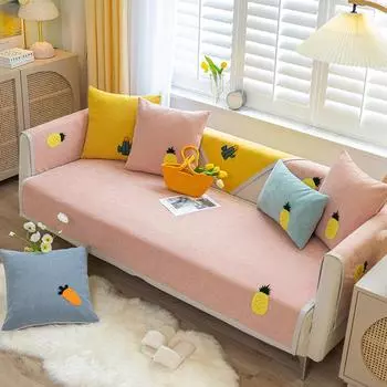 Чехол для дивана для гостиной, хлопковый чехол для дивана, жаккардовая подушка для дивана, четыре сезона, диванное полотенце, защитный чехол для дивана в форме 45x45cm pillowcase