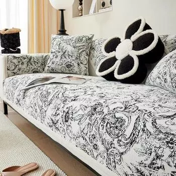 Чехол для дивана для гостиной, синель, чехлы для диванов, жаккардовые подушки для дивана, четыре сезона, полотенце для дивана, L-образный защитный чехол для дивана 70x70cm 1pcs