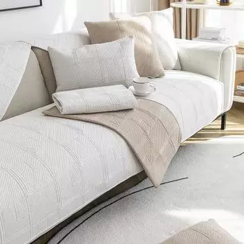 Чехол для дивана для гостиной, утолщенный жаккардовый Нескользящий чехол для подушки, хлопковый бархатный универсальный универсальный чехол для дивана, полотенце на спинку 70x70cm 1pcs