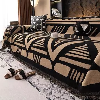 Чехол для дивана для пикника на кемпинге, черный, белый, чехол для дивана из шенилла, чехлы для дивана, коврики, пледы 180x130