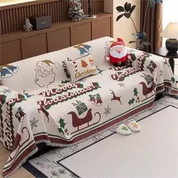 Чехол для дивана для пикника на все времена года, чехол для дивана на рождественскую елку, чехлы для дивана из шенилла, коврики, пледы 180x130