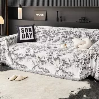 Чехол для дивана EIFLOY-Modern Chenille, плед, цельный чехол, универсальное полотенце для кресла с бахромой, для кошек 180x130