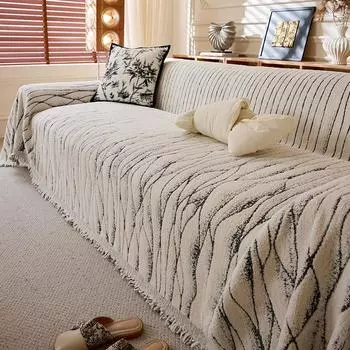 Чехол для дивана EIFLOY-Simple Stripe, полотенце, универсальный чехол для подлокотника, защита от царапин, мягкий чехол для дивана, 3, 4-местный 180x150