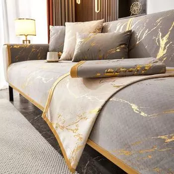 Чехол для дивана Four Seasons New European style Gold Edge, подушка для сиденья, современный простой нескользящий чехол для дивана 70X70cm 1pc