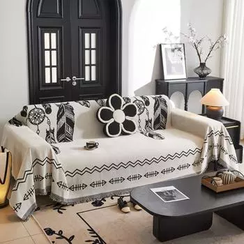 Чехол для дивана Four Seasons Universal Anti-Scratching Seanille Sofa Towels Full Cover Fabric Double Sideless Non-Slip Sofa Cover 180*130