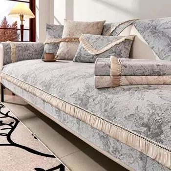 Чехол для дивана Four Seasons Universal Chenille, коврик для дивана Nordic, нескользящий диван в форме буквы L, домашний декор A 70x70