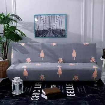 Чехол для дивана, гладкий, простой в установке, напечатанный, универсальный, без подлокотников, эластичный чехол для дивана, без подлокотников