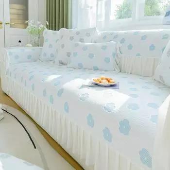 Чехол для дивана Green Ice Silk, чехол для коврика для дивана, летний чехол для дивана, чехол для подушки для дивана в скандинавском стиле, нескользящее полотенце для дивана, защитный чехол для дивана 70X70
