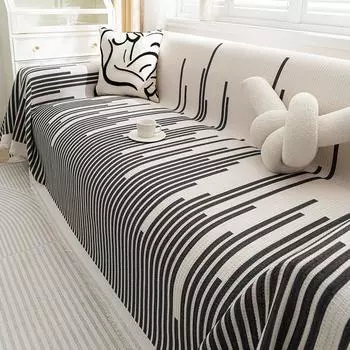 Чехол для дивана High Sense, полный чехол из ткани в скандинавскую полоску, полотенце для дивана, чехол для дивана, нескользящая пылезащитная ткань 180*90cm