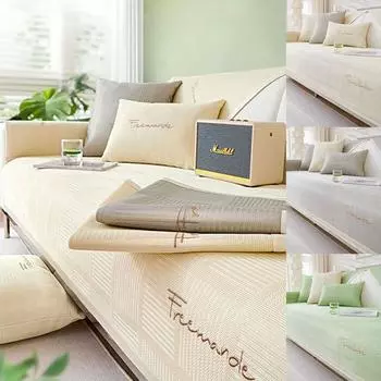 Чехол для дивана Ice Silk для гостиной, летняя прохлада, полотенце для дивана, нескользящее, универсальное, протектор для дивана, домашний декор 70x70cm 1pc