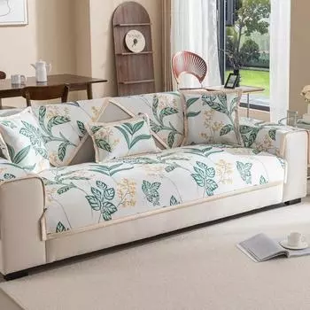 Чехол для дивана Ice Silk, летняя прохлада, подушка, коврик, скандинавские цветы, нескользящий коврик для дивана, полотенце, домашние животные, чехлы для дивана для гостиной A 70x70cm 1pc