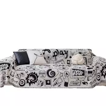 Чехол для дивана Ins Style, двойной защитный чехол для дивана с рисунком от кошек, нескользящее жаккардовое полотенце для дивана, подушка для дивана 180*130cm