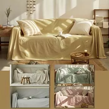 Чехол для дивана из 100% хлопка, чехол для дивана в скандинавском стиле, универсальный чехол для мебели Four Seasons, чехол для дивана для спальни, домашний декор, 1 шт. 130x180cm бежевый