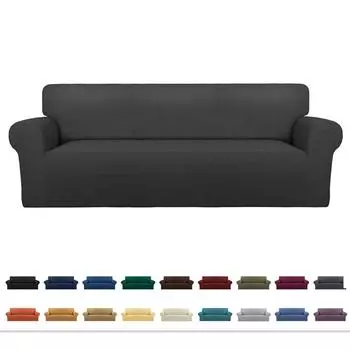 Чехол для дивана из эластичного спандекса, мягкий чехол для дивана, моющийся, защитный для мебели с эластичной подошвой для детей, собак, домашних животных, 1 шт. 1-Seat 90-140cm