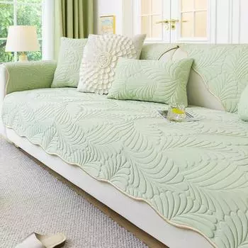 Чехол для дивана из чистого хлопка, защитный чехол для шезлонга, растягивающийся на четыре сезона, угловая подушка для дивана, полотенце для дивана на 1/2/3/4 места для гостиной 70x70