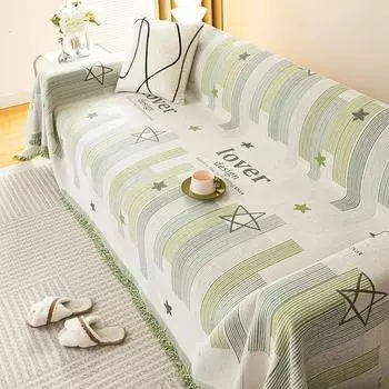 Чехол для дивана из двухстороннего шенилла, всеобъемлющий, с защитой от когтей, для гостиной, всесезонное универсальное нескользящее полотенце для дивана 90X90