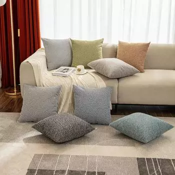 Чехол для дивана из льна для гостиной Four Seasons, универсальный, нескользящий, современный, простой, однотонный, тканевый, для подушек, дышащий, для спинки 70x70cm 1pcs