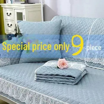 Чехол для дивана из льна Four Seasons European Pastoral Simple, 90*75cm серый