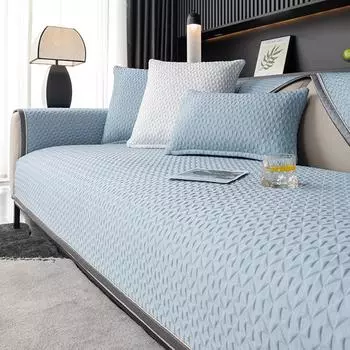 Чехол для дивана из ледяного шелка, летний универсальный нескользящий коврик для дивана, крутой коврик, подушка для дивана, полотенце, чехлы для дивана для гостиной и дома 70x70cm 1pc