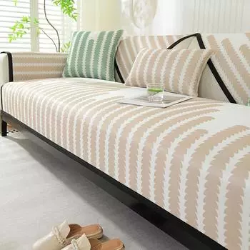 Чехол для дивана из ледяного шелка, летний прохладный коврик для дивана, универсальная нескользящая подушка для дивана, черное полотенце для дивана, чехол для дивана для гостиной A 70x70cm 1pc