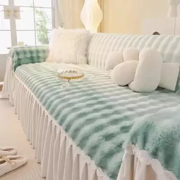 Чехол для дивана из меха кролика, полотенце, тканое полотно, диванное покрывало Advanced Sense, осенне-зимнее плюшевое полотенце для дивана, новый чехол для дивана 180X130