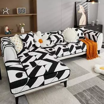 Чехол для дивана из нескользящего материала для гостиной из Северной Европы, приятный для кожи, универсальный чехол для дивана с защитой от царапин от кошек 70x70cm 1pcs