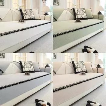 Чехол для дивана из однотонной синели, классический, нескользящий, всесезонный, универсальный, для дивана, подушки, полотенца, защитные чехлы для мебели A 70x70