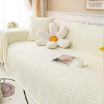 Чехол для дивана из овечьей шерсти, стиль Ins, всесезонный чехол для дивана, устойчивый к царапинам, универсальный утолщенный чехол на все времена года 180*130cm