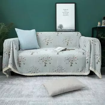 Чехол для дивана из плотной ткани шенилл, чехол с полным покрытием, чехлы для дивана с вышитым деревом, цельный чехол, 4 сезона 180x150cm